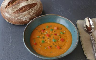 Crema de pimientos con AOVE Baluarte